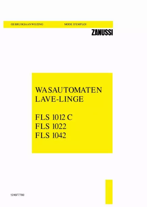 Mode d'emploi ZANUSSI FLS1022