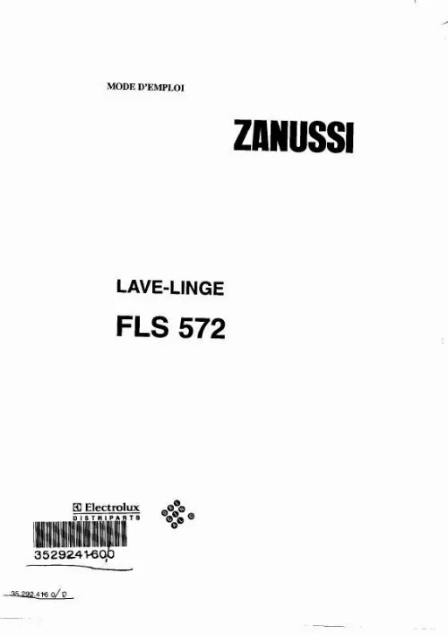 Mode d'emploi ZANUSSI FLS572