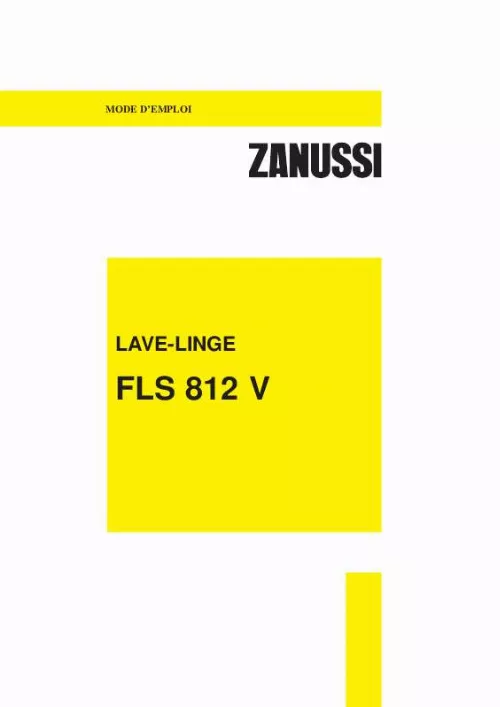 Mode d'emploi ZANUSSI FLS812V