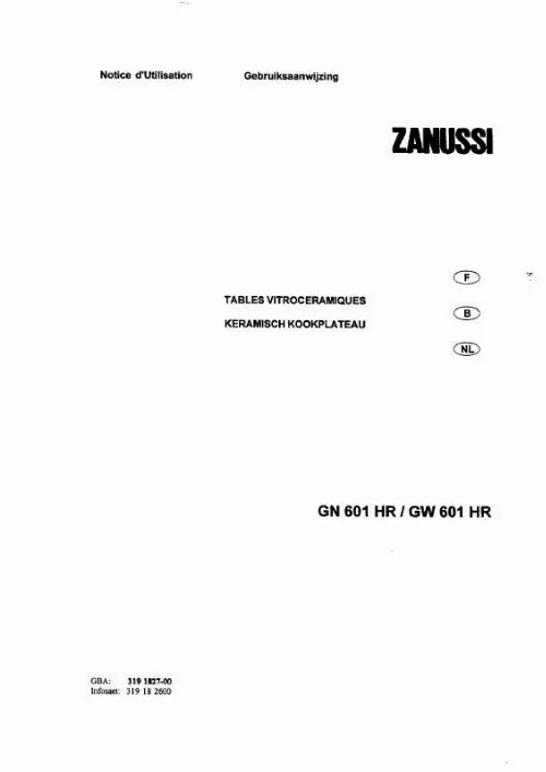 Mode d'emploi ZANUSSI GN601HR2