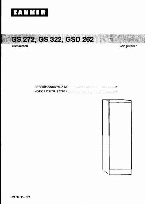 Mode d'emploi ZANUSSI GS272