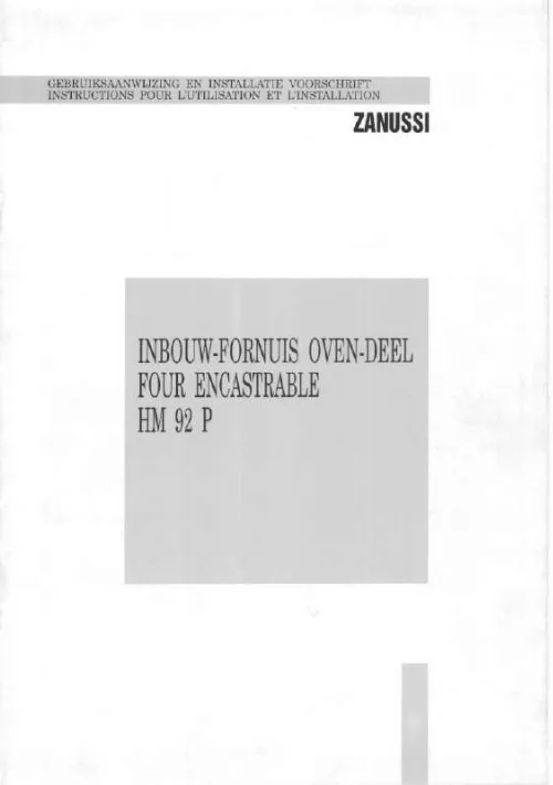 Mode d'emploi ZANUSSI HM92P