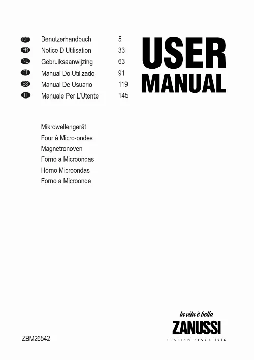 Mode d'emploi ZANUSSI ZBM26542XA