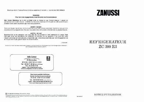 Mode d'emploi ZANUSSI ZC300R3