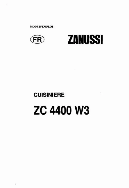 Mode d'emploi ZANUSSI ZC4400W3