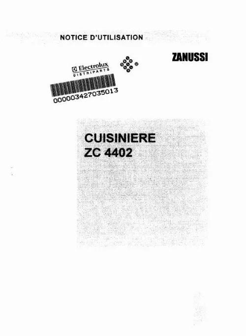 Mode d'emploi ZANUSSI ZC4402W
