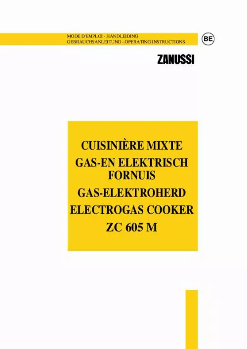 Mode d'emploi ZANUSSI ZC605M