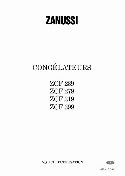 Mode d'emploi ZANUSSI ZCF239