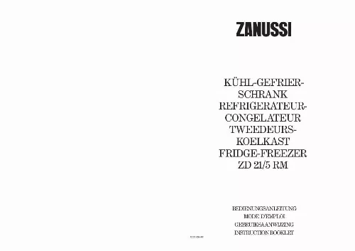 Mode d'emploi ZANUSSI ZD21/5RM