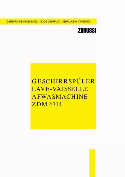 Mode d'emploi ZANUSSI ZDM6714X