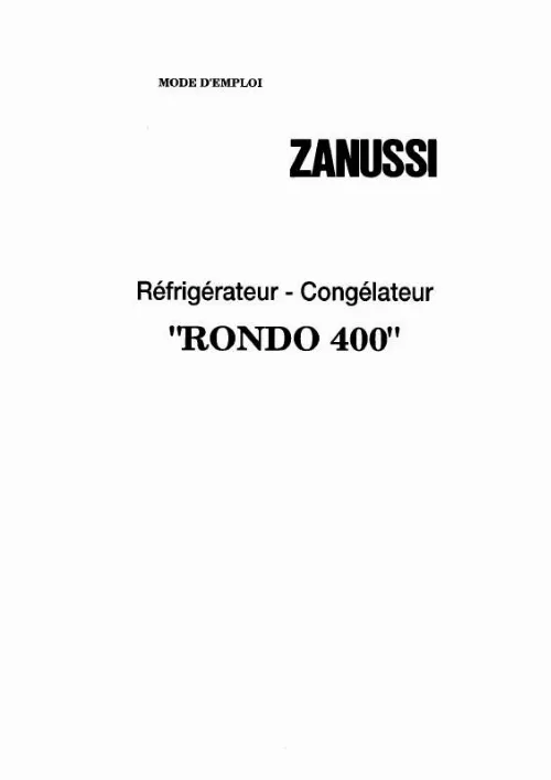 Mode d'emploi ZANUSSI ZF4BLU2