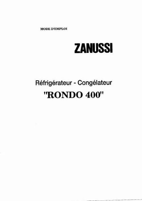 Mode d'emploi ZANUSSI ZF4RED1