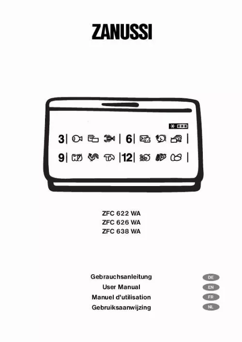 Mode d'emploi ZANUSSI ZFC638WA