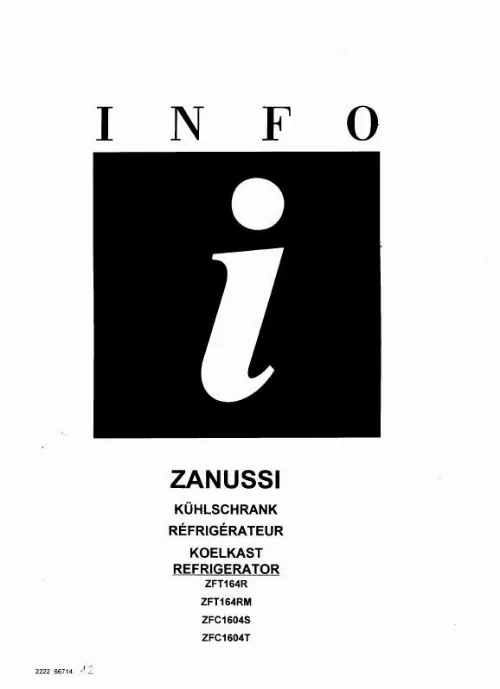 Mode d'emploi ZANUSSI ZFT164R