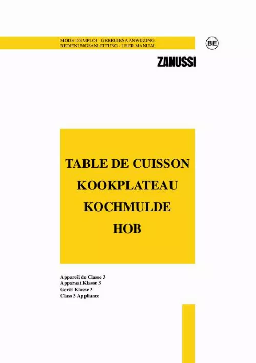 Mode d'emploi ZANUSSI ZGG643ICN