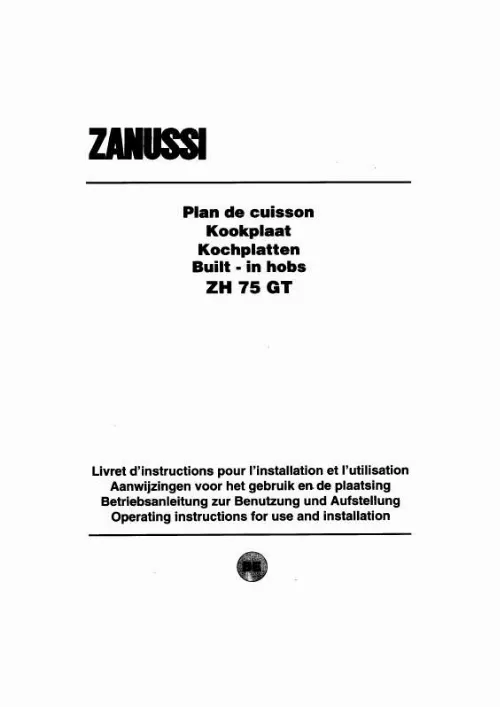 Mode d'emploi ZANUSSI ZH75GT