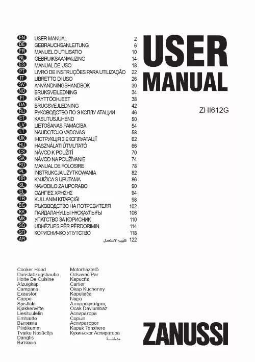 Mode d'emploi ZANUSSI ZHI612G