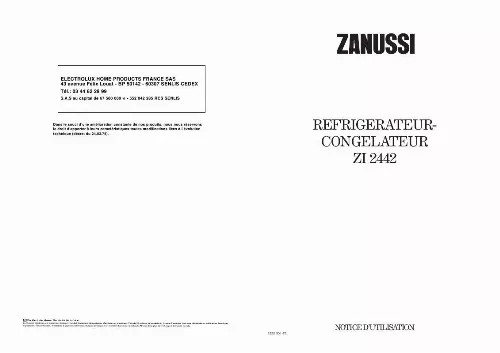 Mode d'emploi ZANUSSI ZI 2442