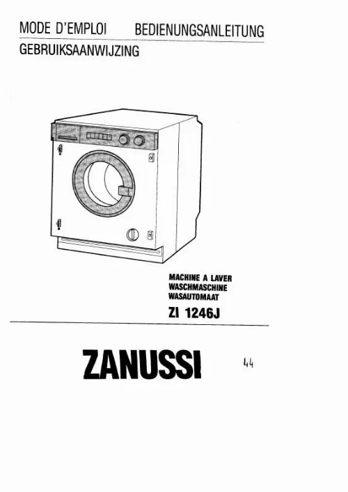 Mode d'emploi ZANUSSI ZI1246J