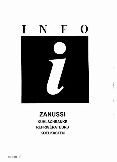 Mode d'emploi ZANUSSI ZI2161