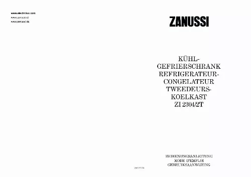Mode d'emploi ZANUSSI ZI2304/2T