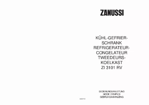 Mode d'emploi ZANUSSI ZI3101RV