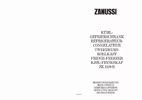 Mode d'emploi ZANUSSI ZK24/9R
