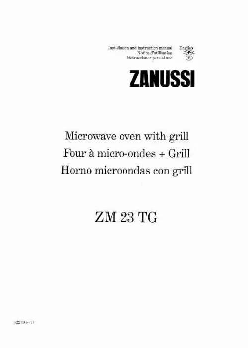 Mode d'emploi ZANUSSI ZM23TGWH