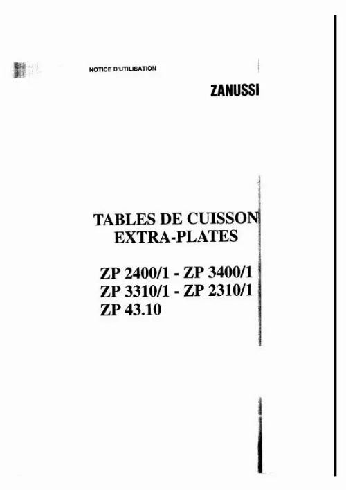 Mode d'emploi ZANUSSI ZP43.10