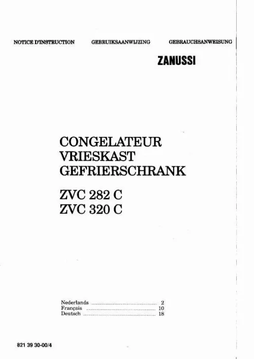 Mode d'emploi ZANUSSI ZVC320C