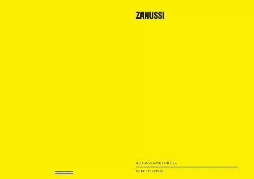 Mode d'emploi ZANUSSI ZW5531GLT