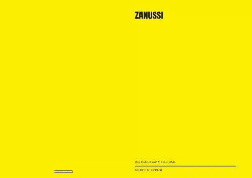 Mode d'emploi ZANUSSI ZW5540