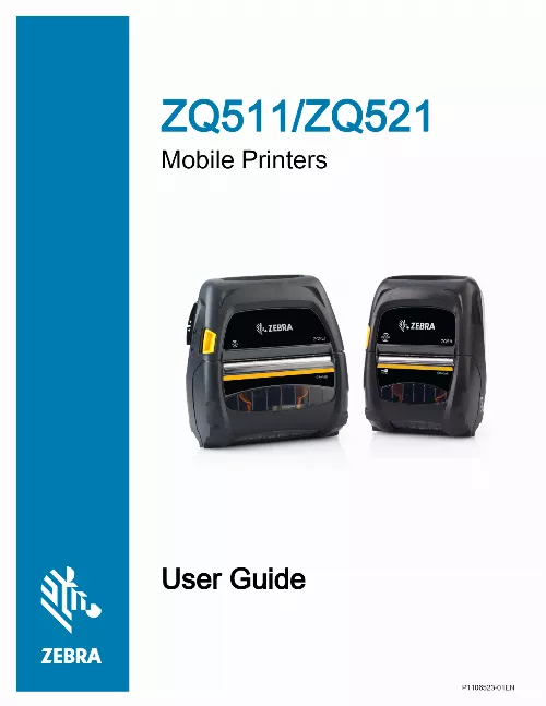 Mode d'emploi ZEBRA ZQ511