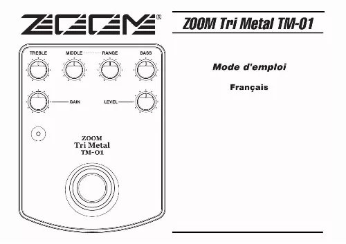 Mode d'emploi ZOOM TM-01