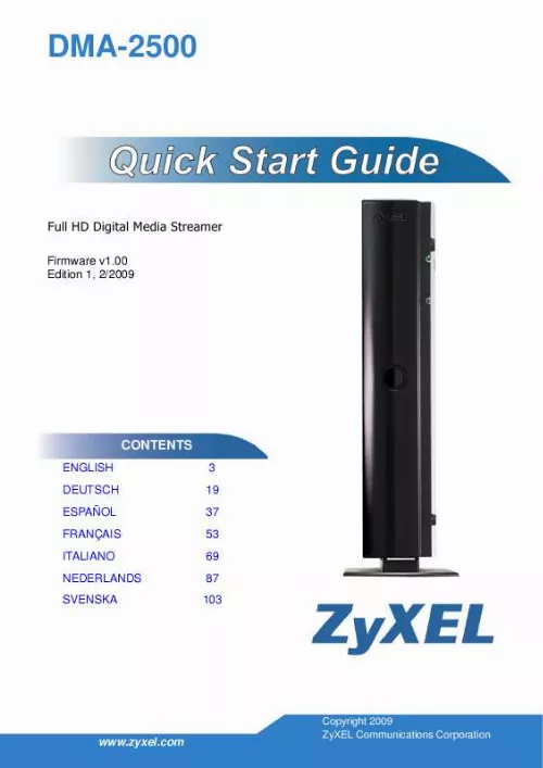 Mode d'emploi ZYXEL DMA-2500