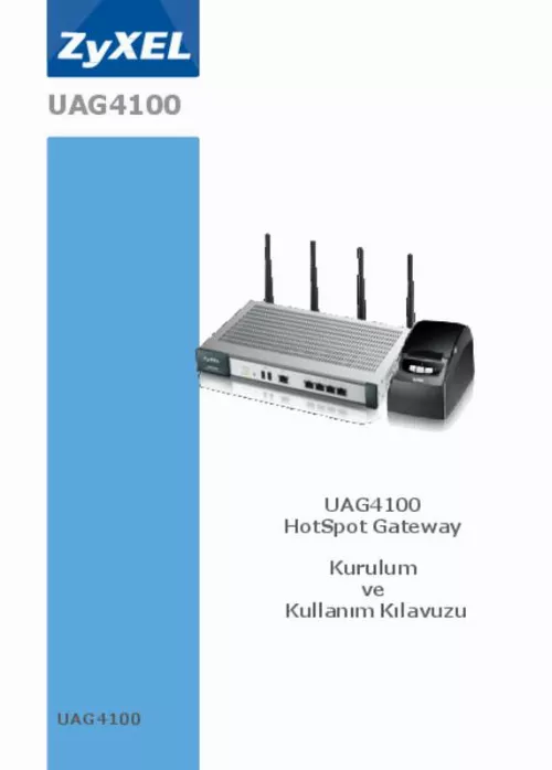 Mode d'emploi ZYXEL UAG4100